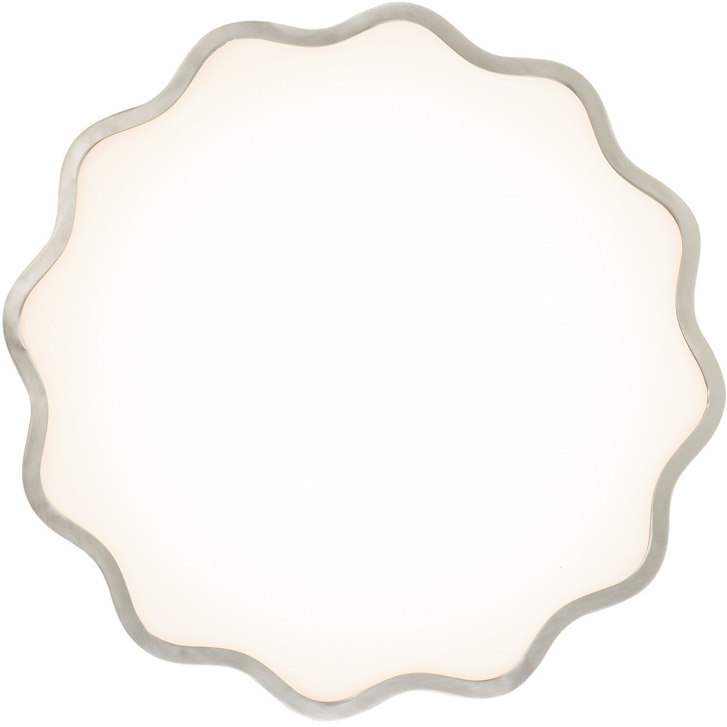 Vaughan LED 16 inch Brushed Nickel Flush Mount Ceiling Light, dweLED