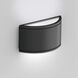 Tube LED 5.38 inch Black Outdoor Wall Light