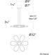 Klover LED 32 inch Black Pendant Ceiling Light in 3000K, dweLED