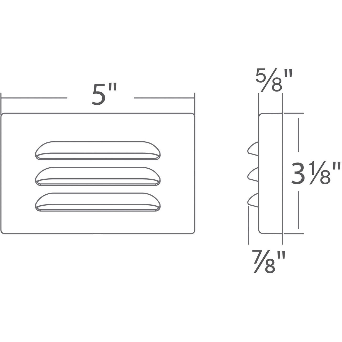 Tyler 12 4 watt White Step and Wall Lighting in 2700K, WAC Landscape