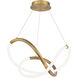 Solo 1 Light 22.5 inch Aged Brass Chandelier Ceiling Light