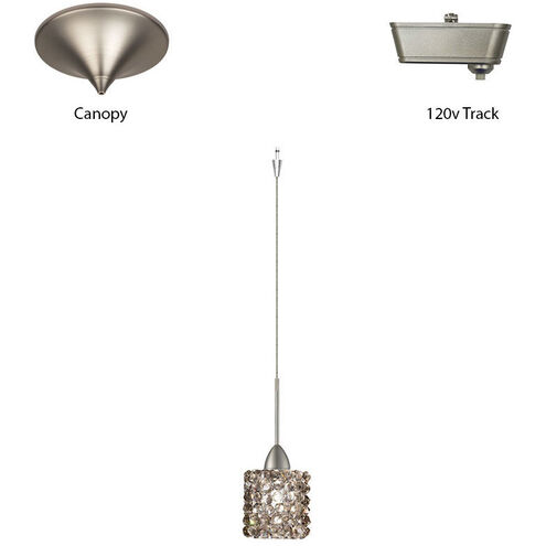 Eternity Jewelry LED 3 inch Brushed Nickel Pendant Ceiling Light in Black Ice, Quick Connect