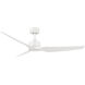 Stella 60 inch Matte White Downrod Ceiling Fans, Smart Fan