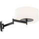 Chelsea 23.25 inch 9 watt Black Headboard Light Wall Light, dweLED