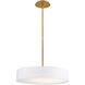 Manhattan LED 20 inch Aged Brass Pendant Ceiling Light, dweLED