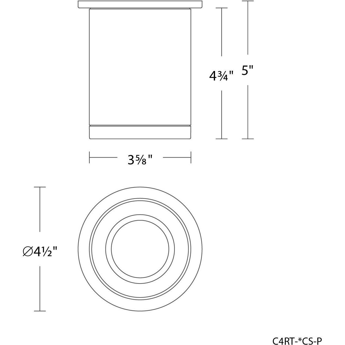 Zoron LED 3.63 inch Arc Black Outdoor Ceiling Lighting