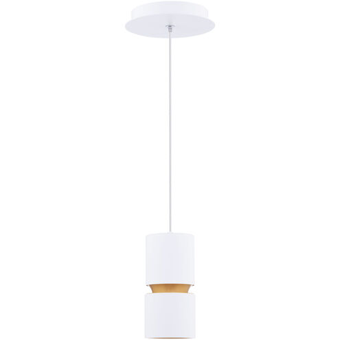 Pedistal LED 6 inch White Pendant Ceiling Light in 2700K, dweLED