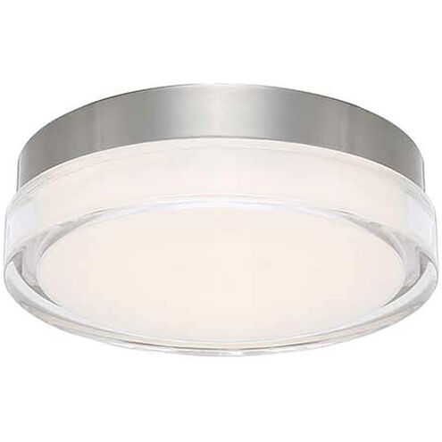 Dot LED 8.88 inch Stainless Steel Flush Mount Ceiling Light in 2700K, dweLED