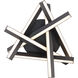 Parallax 1 Light 15 inch Black Flush Mount Ceiling Light in 3500K