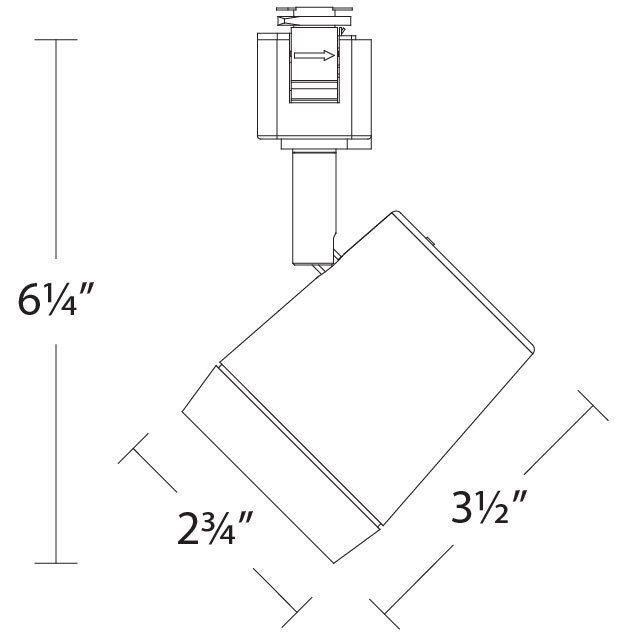 Ocularc 1 Light 120 White H Track Fixture Ceiling Light in 2700-3000-3500-4000-5000K