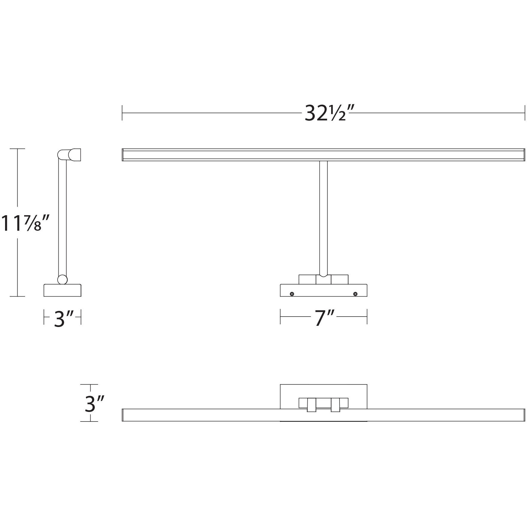 Reed 25.00 watt 32.5 inch Black Picture Light Wall Light, dweLED