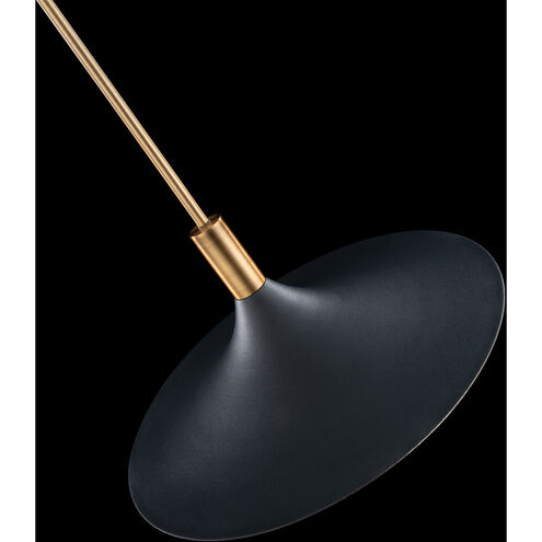 Cochere LED 18 inch Black Gold Aged Brass Pendant Ceiling Light, dweLED