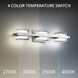 Interlok LED 24 inch Brushed Nickel Bath Vanity & Wall Light in 3500K, dweLED