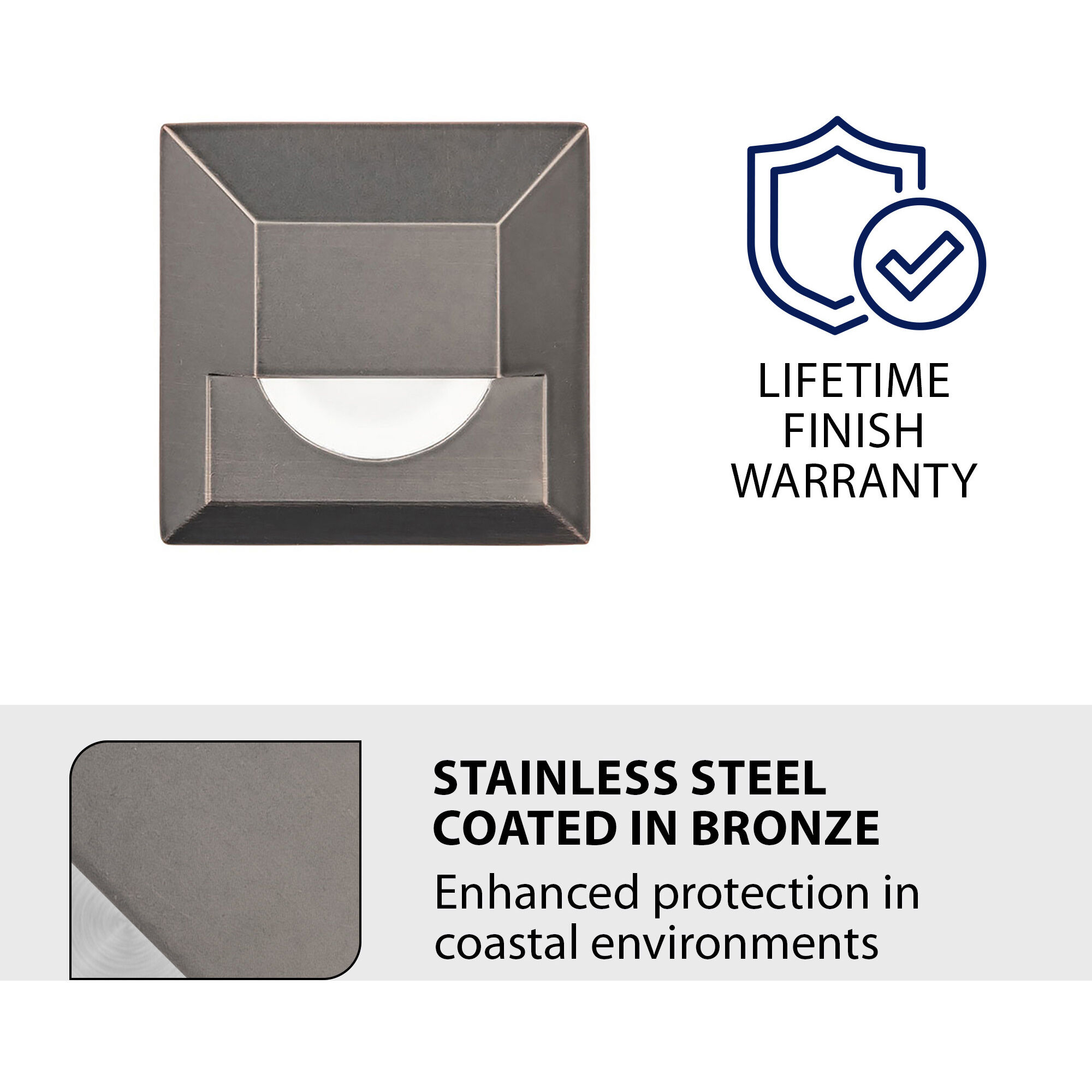 Tyler 12 4 watt Stainless Steel Coated in Bronze Path Lighting in 2700K, Bronzed Stainless Steel, WAC Landscape