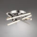 Parallax 1 Light 15 inch Chrome Flush Mount Ceiling Light in 3000K