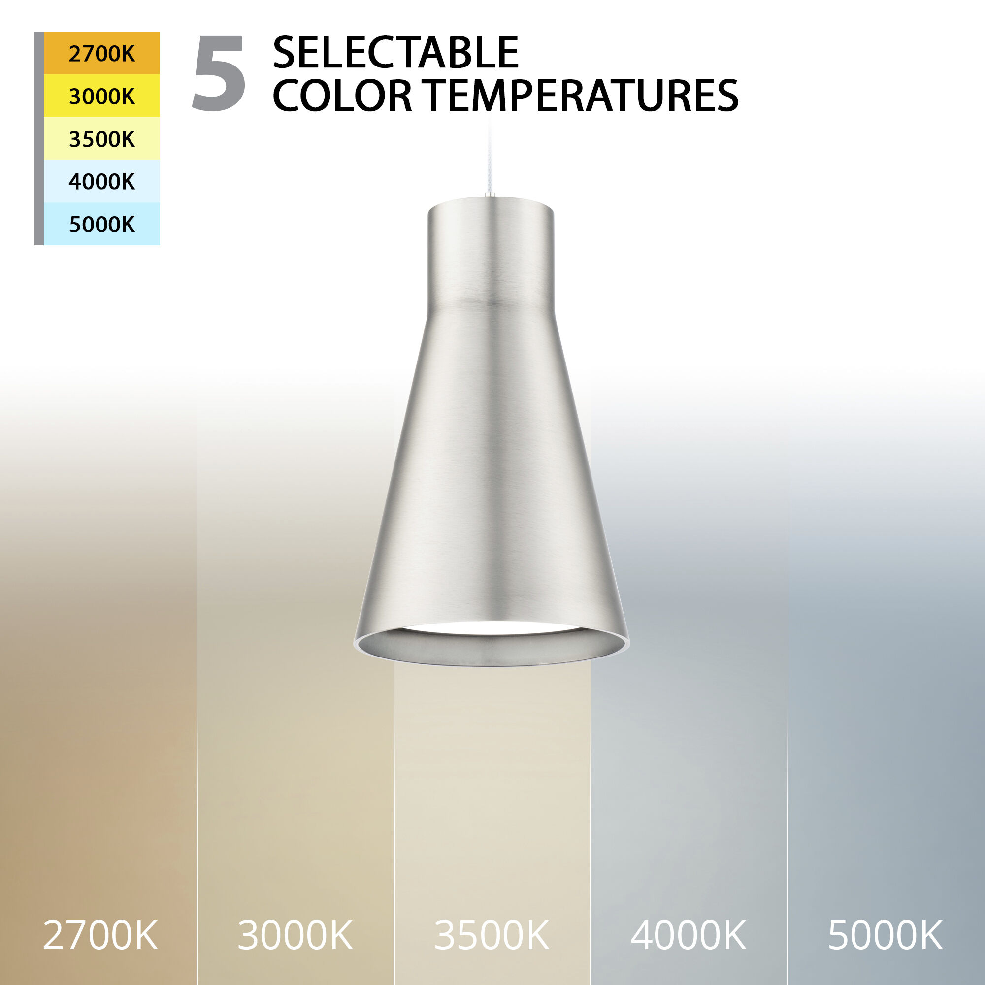 Twist-N-Lite LED 5 inch Brushed Nickel Mini-Pendant Ceiling Light, WAC Limited