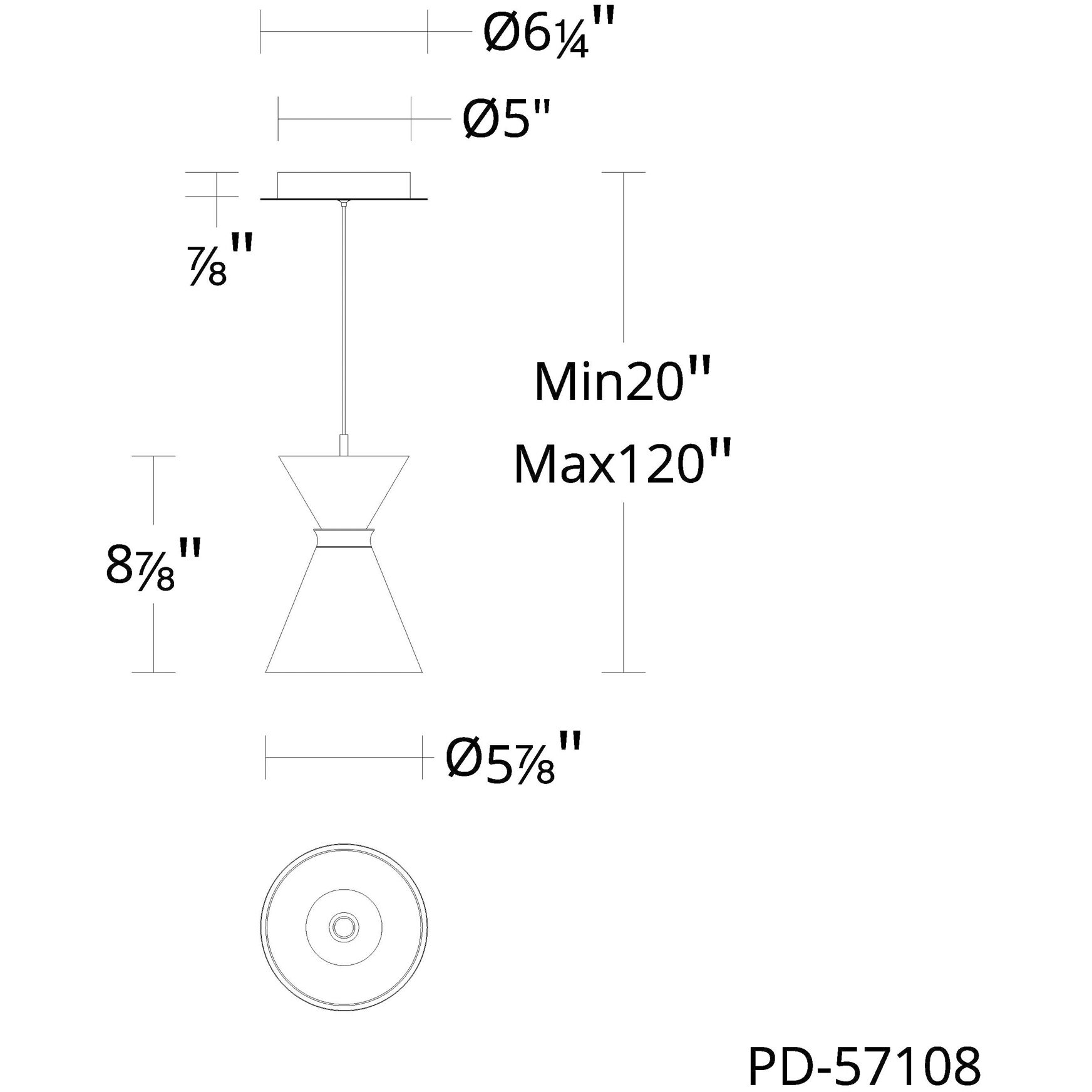 Pin Up LED 5.88 inch Aged Brass and Black Pendant Ceiling Light in 3500K, Aged Brass Matte Black, dweLED