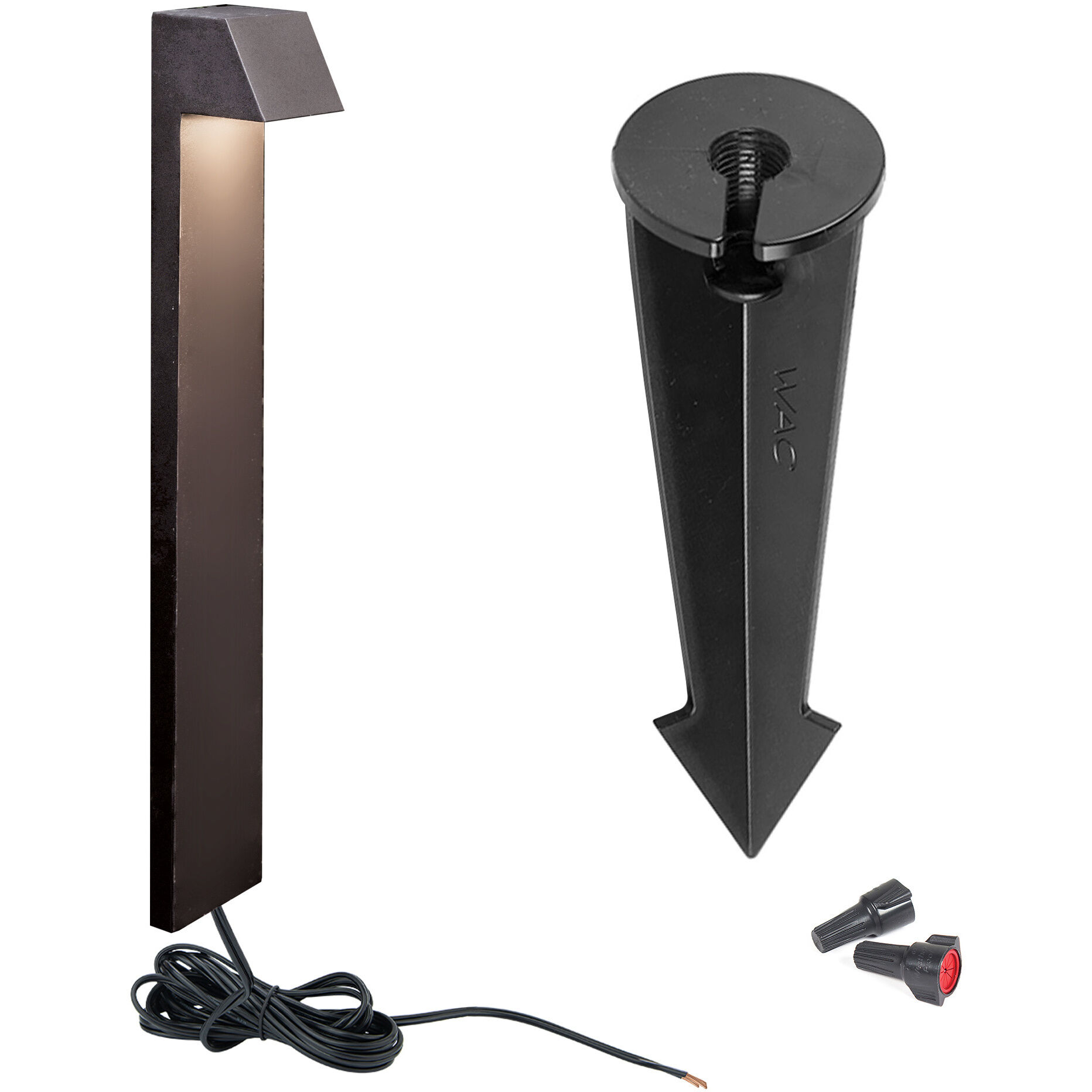 Quad 12 3 watt Bronze Path Lighting in 2700K, Path and Area Light, WAC Landscape
