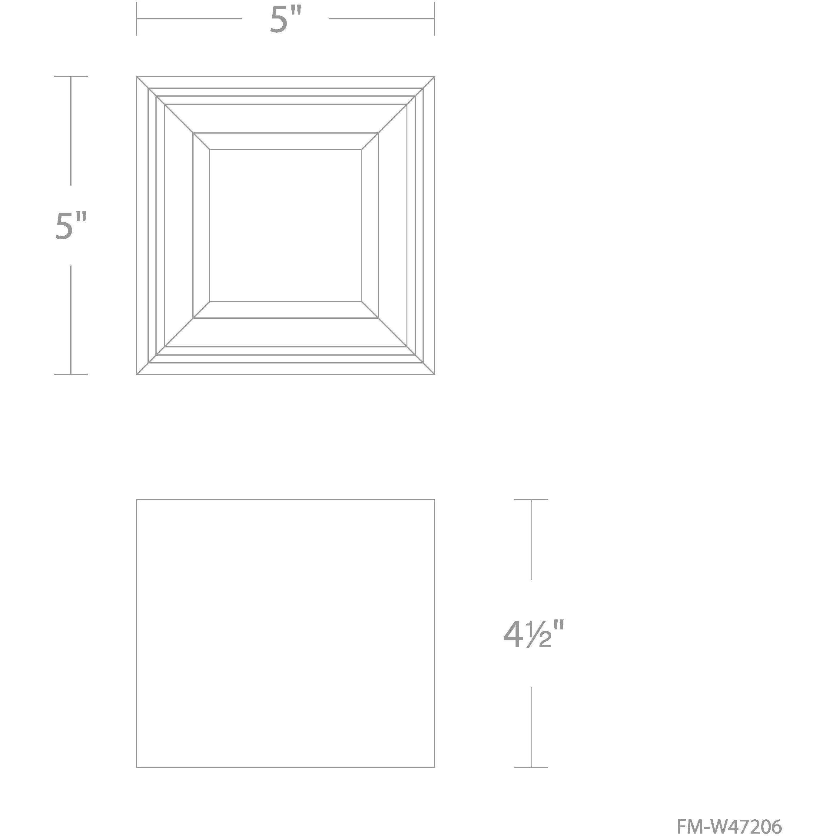 Downtown LED 5 inch Black Flush Mount Ceiling Light in 4000K, dweLED