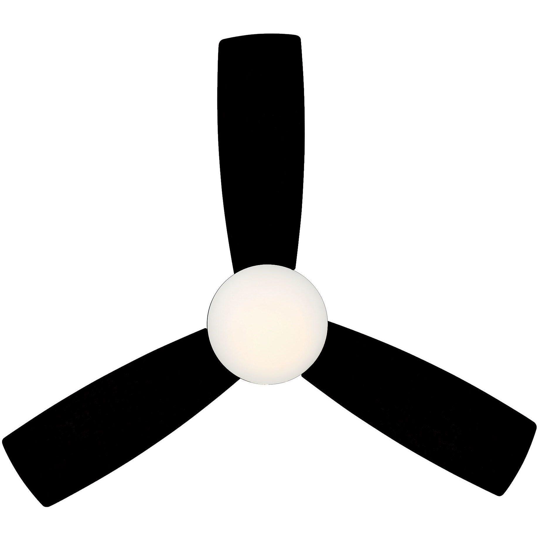 Orb 44 inch Matte White Flush Mount Ceiling Fans, Smart Fan