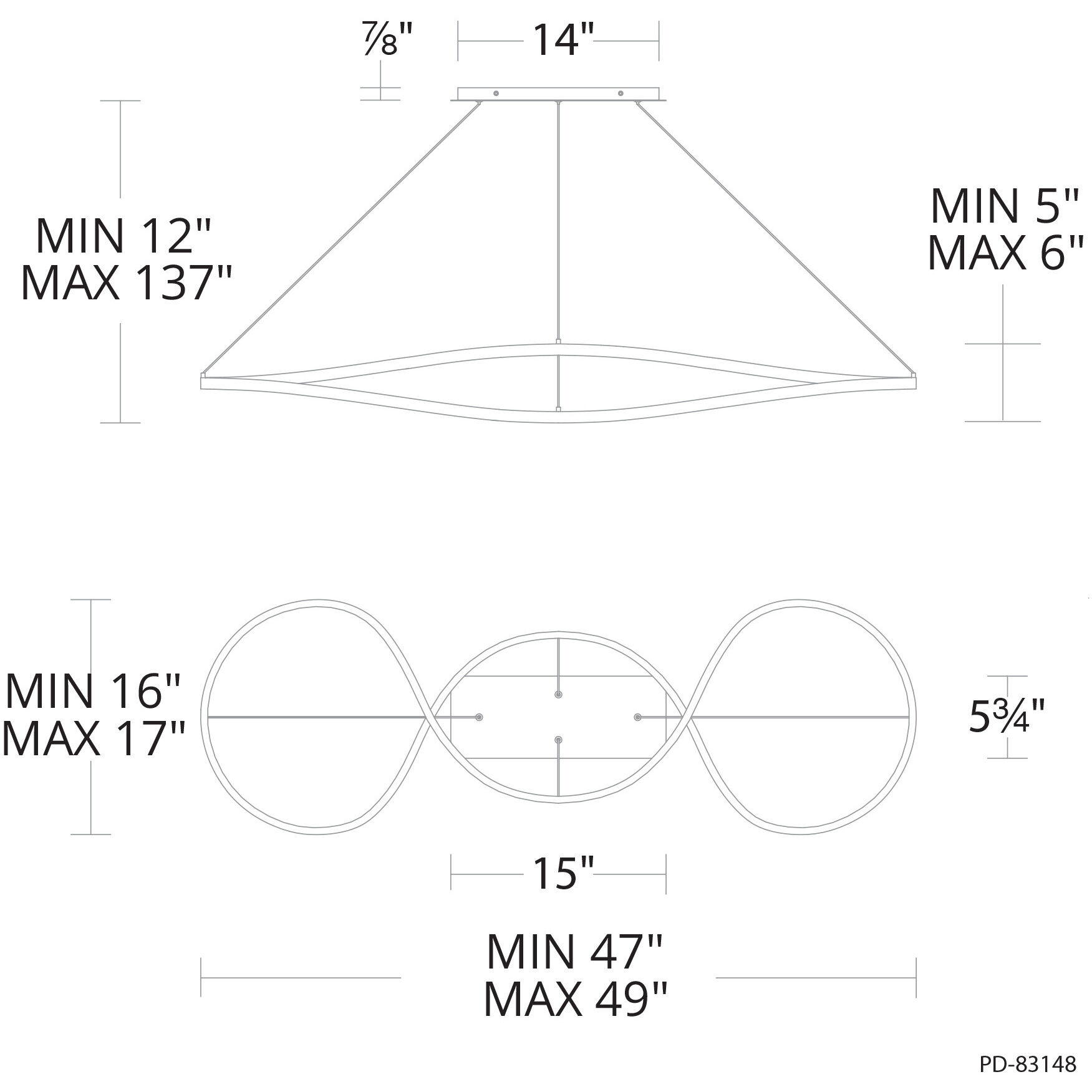 Marques LED 17 inch Aged Brass Pendant Ceiling Light, dweLED
