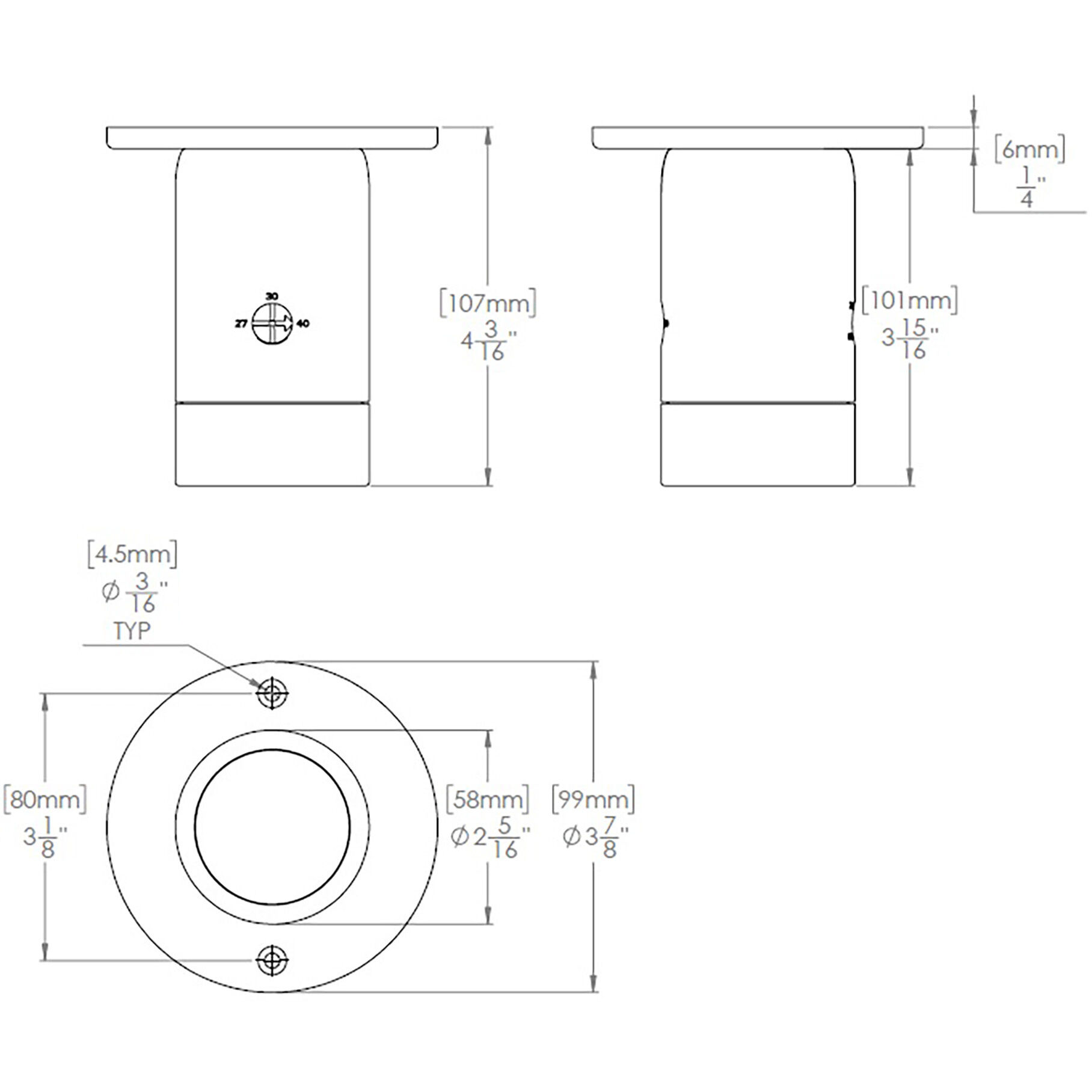 Estrella LED 2.42 inch Bronze Landscape Ceiling Lighting, WAC Landscape