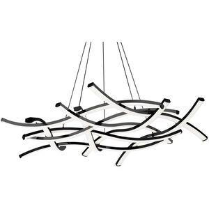 Divergence LED 43.75 inch Black Chandelier Ceiling Light, dweLED
