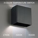 Boxi Wall Sconce Wall Light in 3000K, Black, dweLED