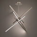Parallax LED 39 inch Brushed Nickel Pendant Ceiling Light in 39in, dweLED