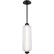 Portos LED 6 inch Black Outdoor Mini-Pendant, dweLED