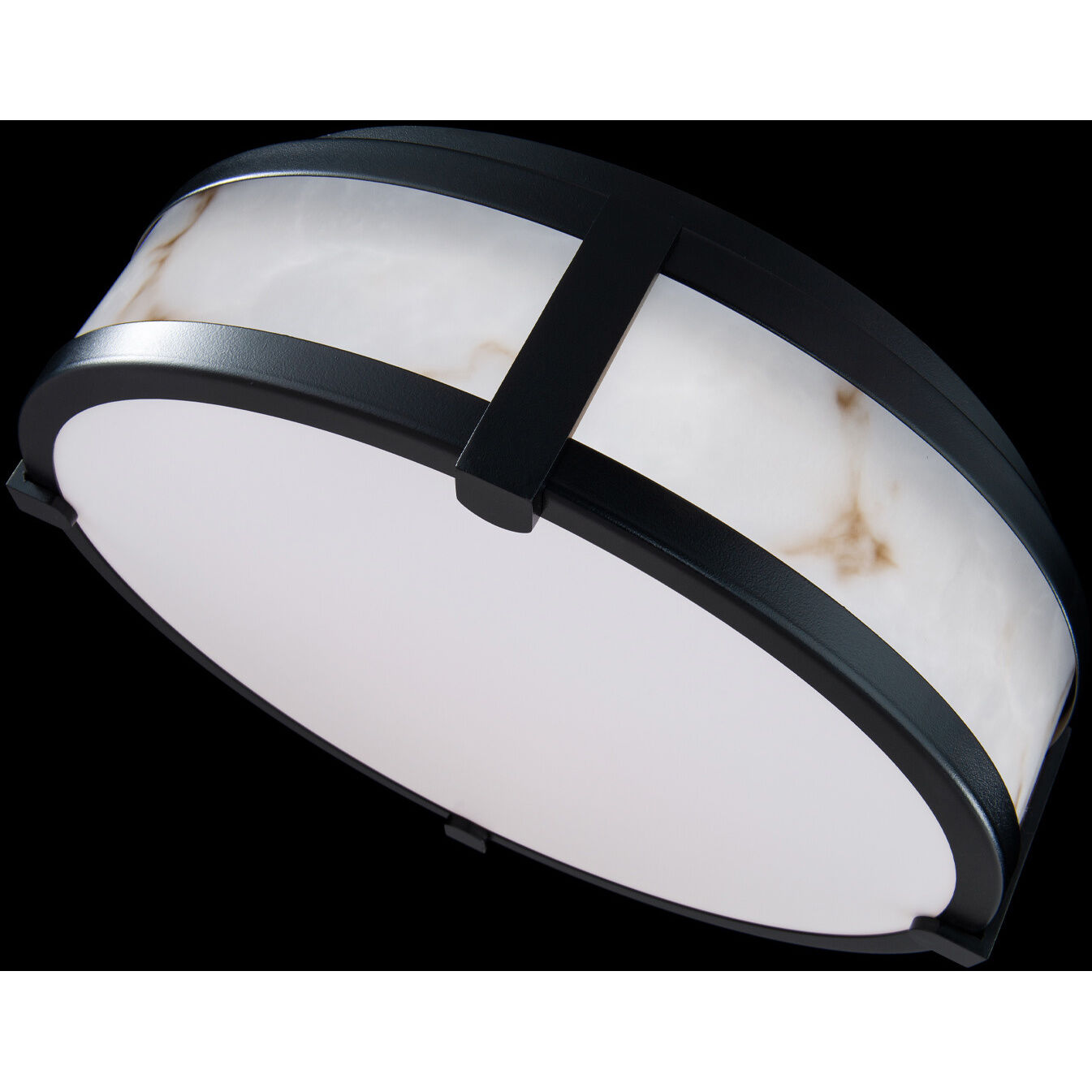 Constantine LED 14 inch Black Flush Mount Ceiling Light, dweLED