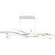 Divergence LED 22.38 inch Chrome Chandelier Ceiling Light, dweLED
