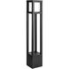 Tower 120 12.5 watt Black Bollard Light in 2700K Warm LED, WAC Landscape