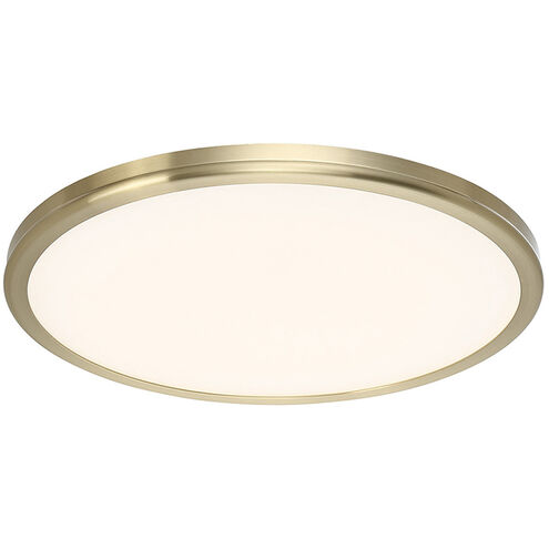 Geos LED 22.13 inch Brass Flush Mount Ceiling Light in 3000K, dweLED