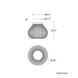 Poppin LED 16 inch Black Outdoor Flush Mount, dweLED