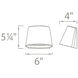 Mod LED 5.25 inch Graphite Outdoor Wall Light, dweLED