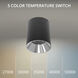 Zoron LED 3.63 inch Black and Chrome Outdoor Ceiling Lighting in Black/Chrome