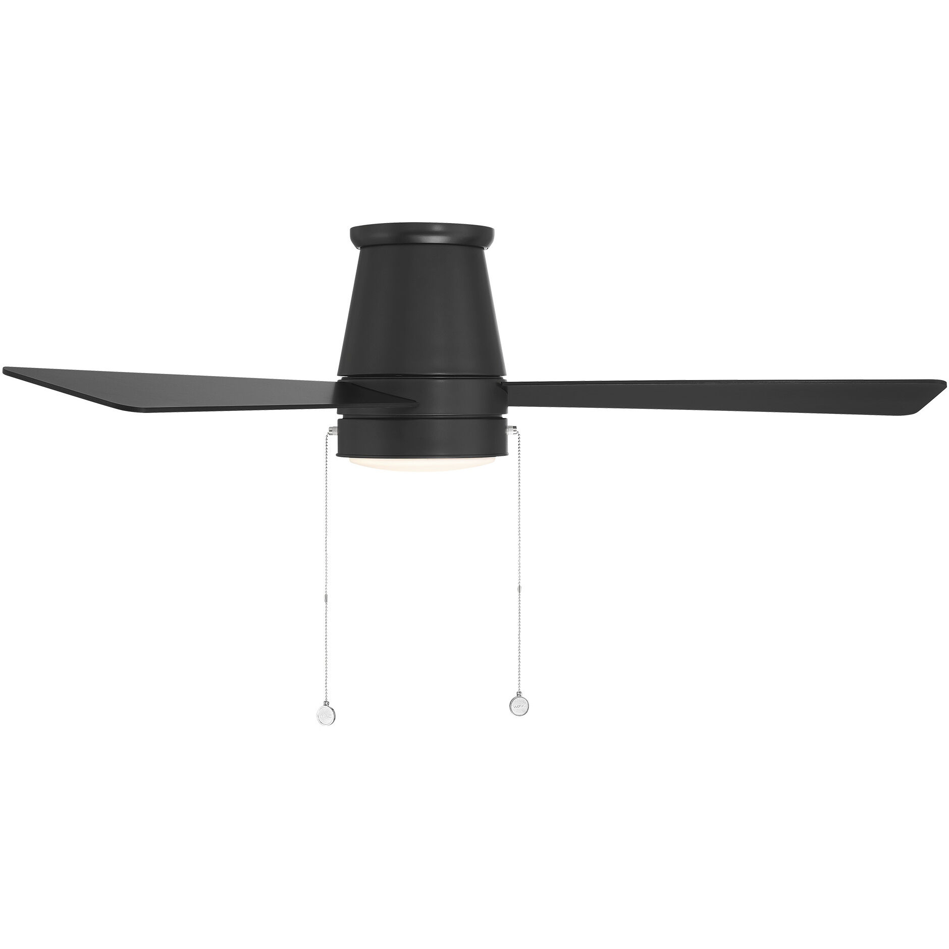 Hug 52 inch Matte Black Flush Mount Ceiling Fan