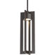 Chamber LED 5.5 inch Bronze Outdoor Pendant, dweLED