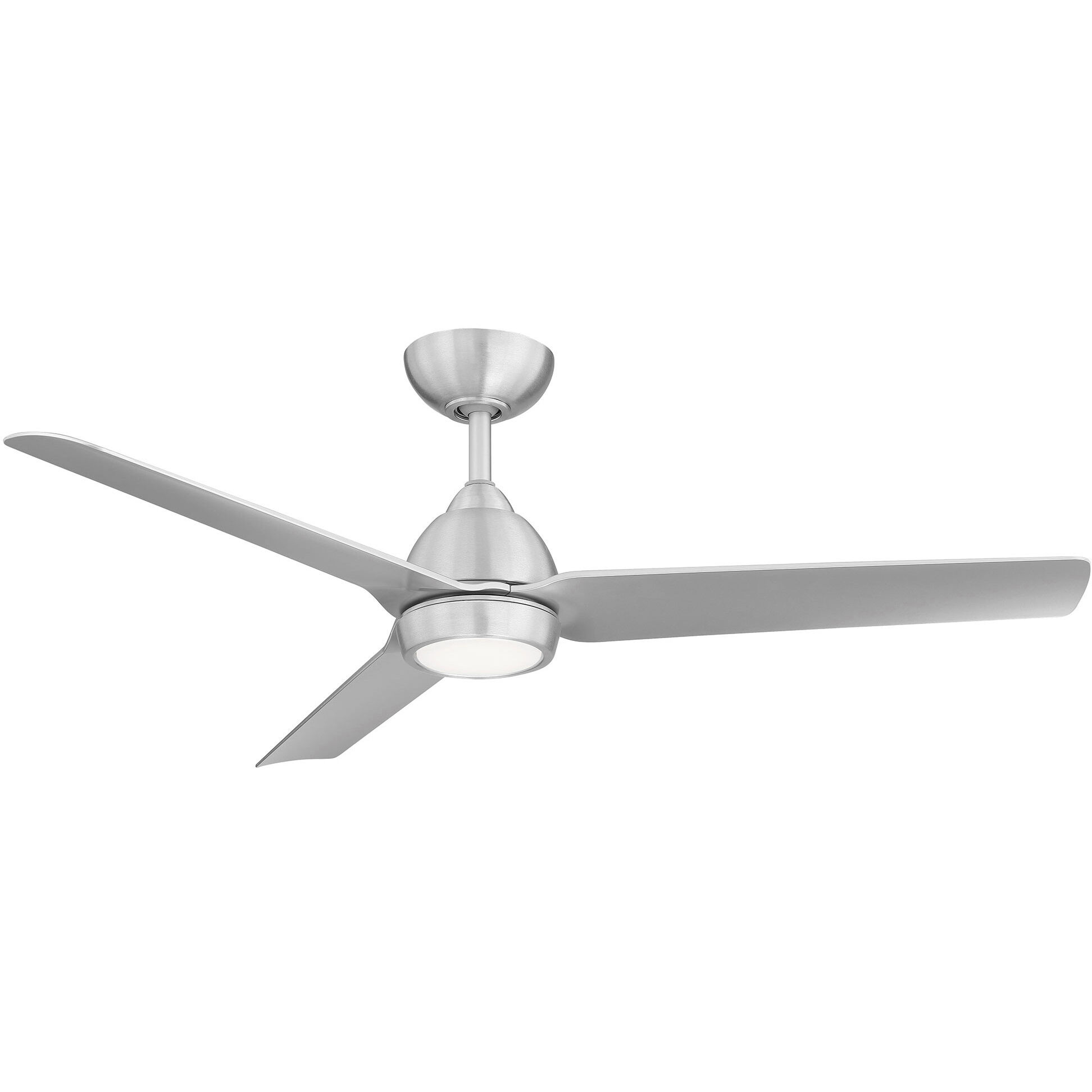 Mocha 54 inch Brushed Aluminum Downrod Ceiling Fans, Smart Fan