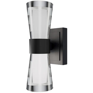 Hourglass LED 4.5 inch Black Bath Vanity & Wall Light in 2700K, dweLED