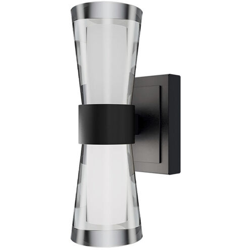 Hourglass LED 4.5 inch Black Bath Vanity & Wall Light in 2700K, dweLED