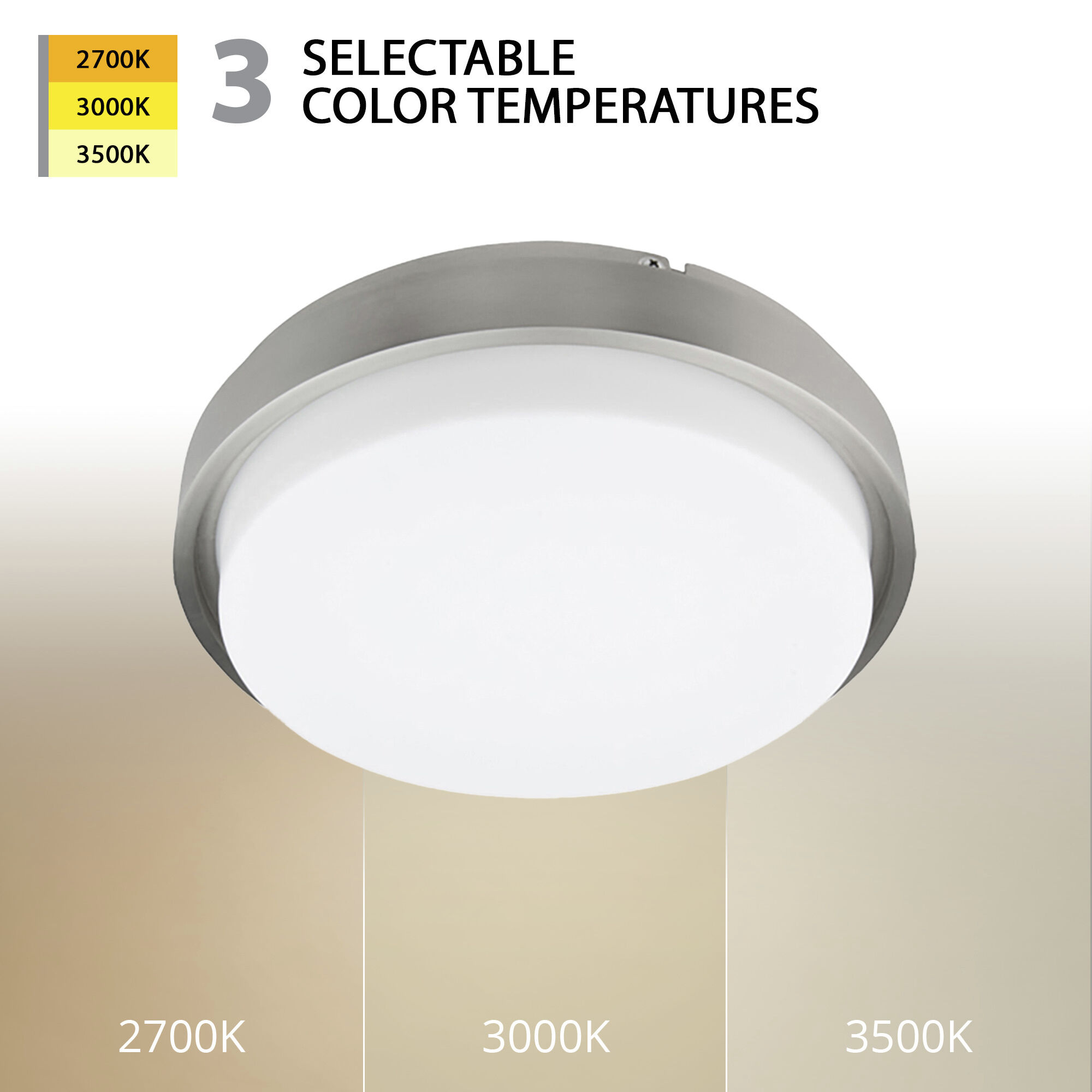 Lithium LED 15.85 inch Brushed Nickel Flush Mount Ceiling Light, WAC Limited