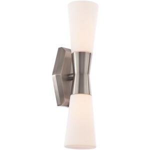 Locke LED 4.88 inch Brushed Nickel Bath Vanity & Wall Light, dweLED