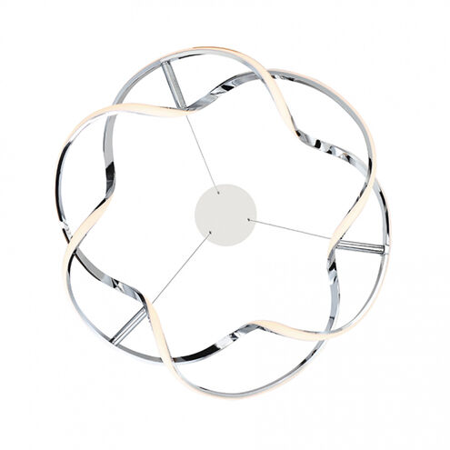 Interlace LED 28 inch Chrome Pendant Ceiling Light, dweLED