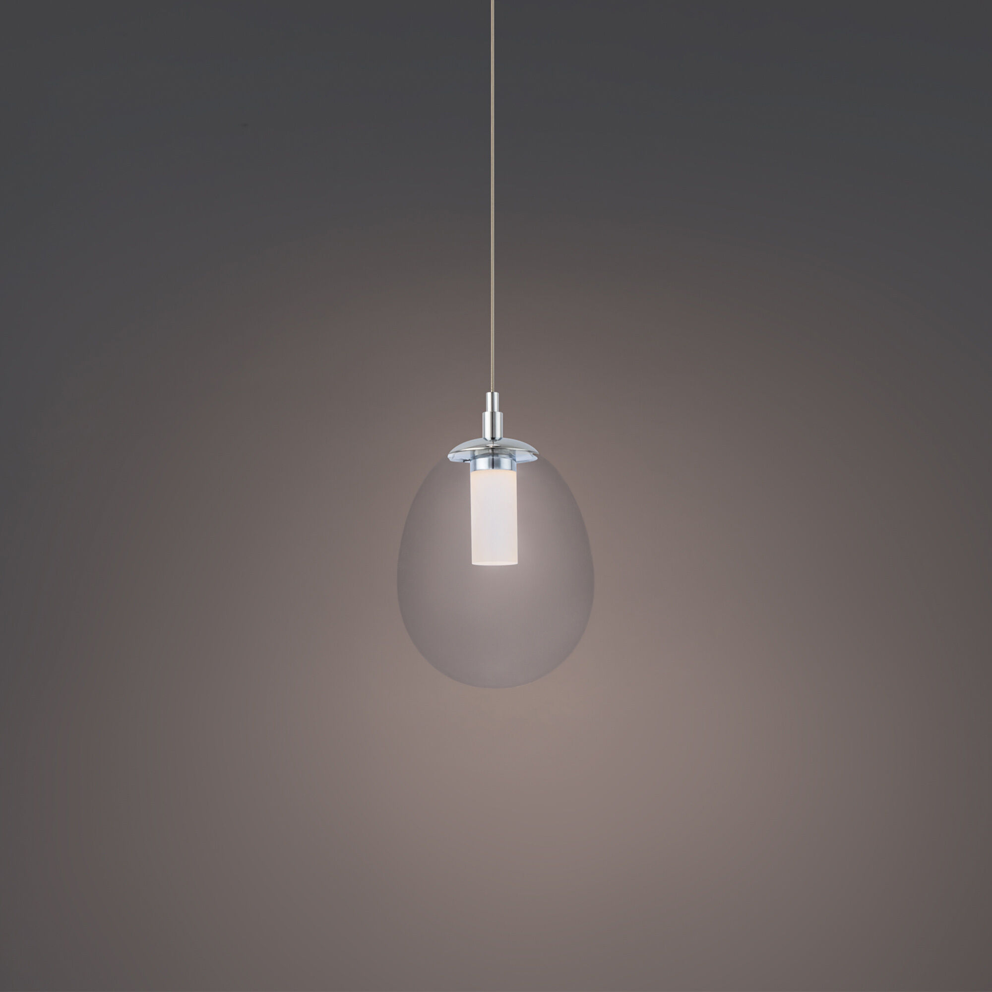 Bolla LED 5.88 inch Chrome Mini-Pendant Ceiling Light, dweLED