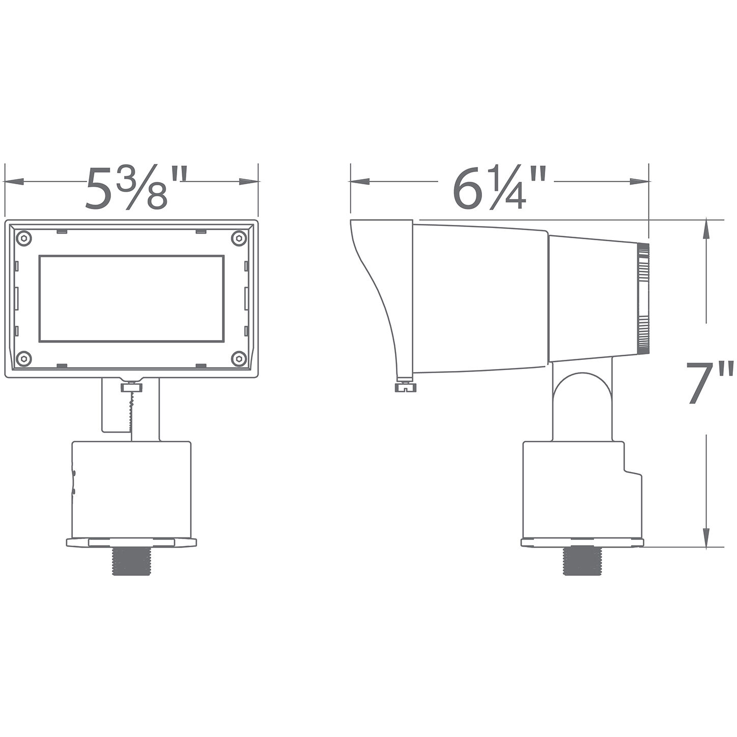 Tyler Solid Brass Coated in Bronze 25 watt LED Spot and Flood Lighting in 2700K, Bronze on Brass, WAC Landscape