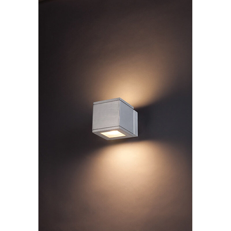 Rubix LED 5 inch Brushed Aluminum Outdoor Wall Light