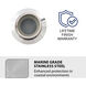 Inground Indicator Light 12 2 watt Stainless Steel Path Indicator Light in 2700K Warm LED, WAC Landscape