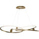 Sidewinder LED 60 inch Aged Brass Chandelier Ceiling Light, dweLED